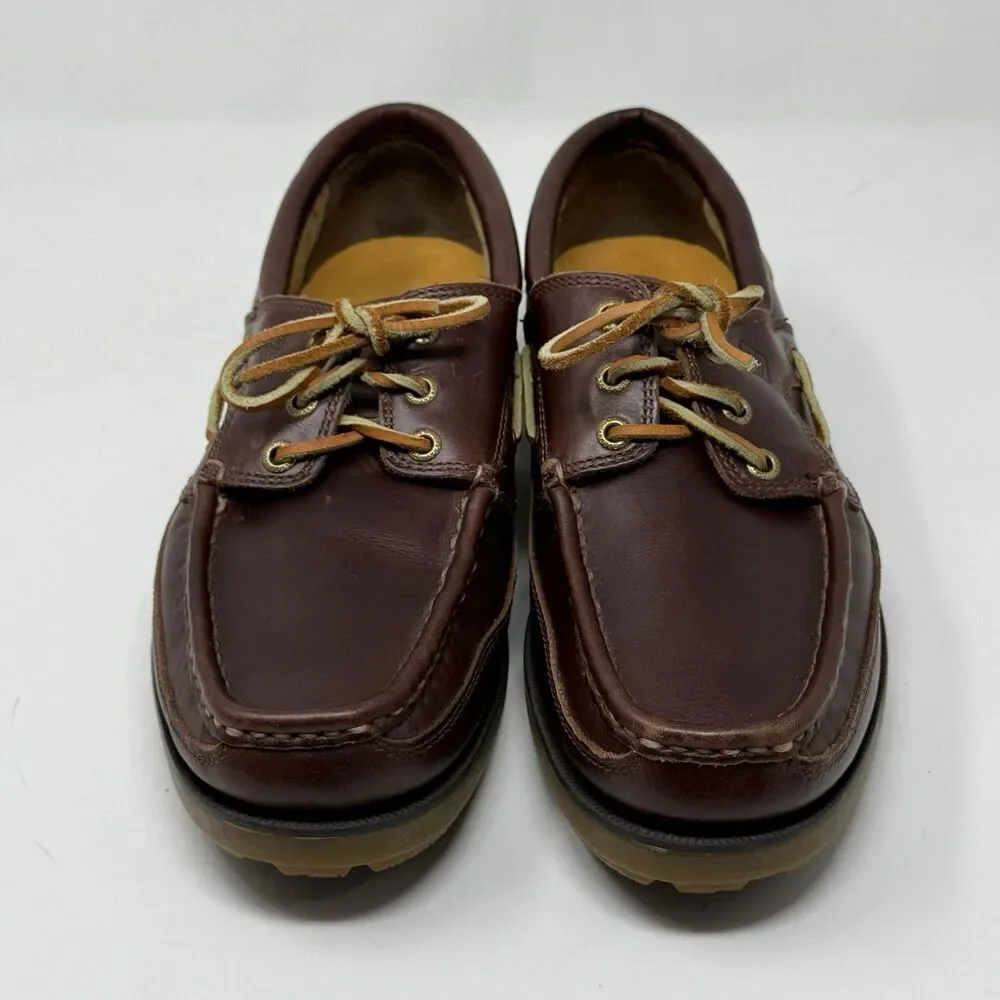 Sperry Authentic Original 3-Eye Lug Sole Boat Shoes Mens 10.5 M Brown Leather